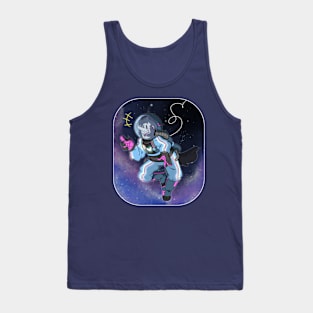 Astronaut Spamton: Blue Tank Top